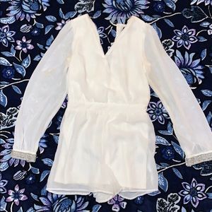 white long sleeve romper